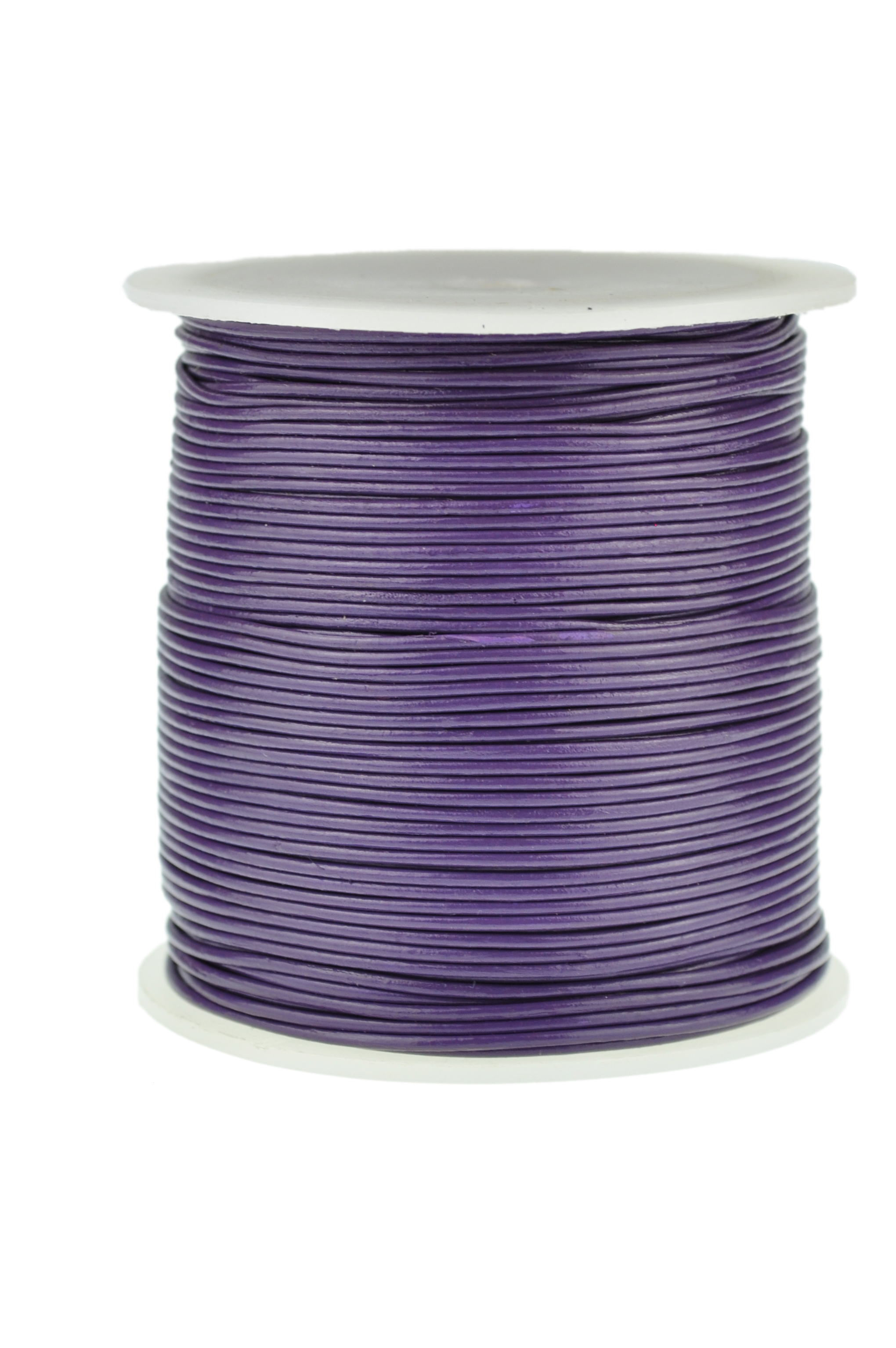 Lederschnur Rund 1 mm - Lila. Länge: 20 m