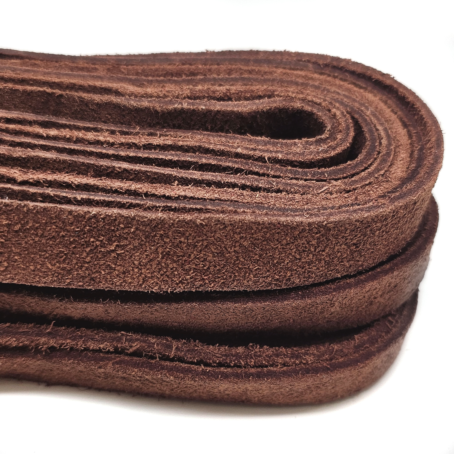 Wildlederband in Hellbraun 15 mm Breite - reines Velourleder