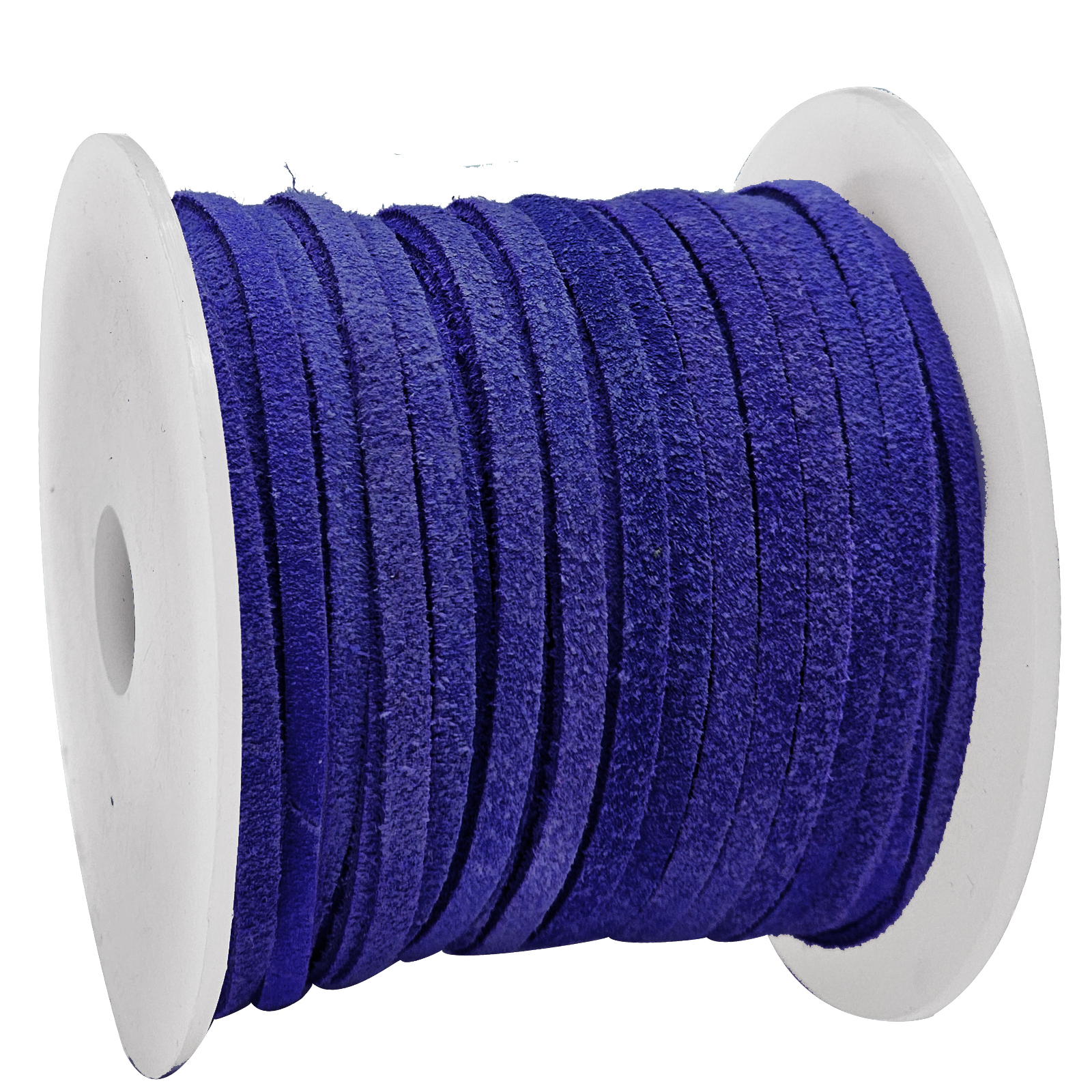 Lederband Flach Wild  3 mm x 1,5 mm - Blau. Länge: 10 m