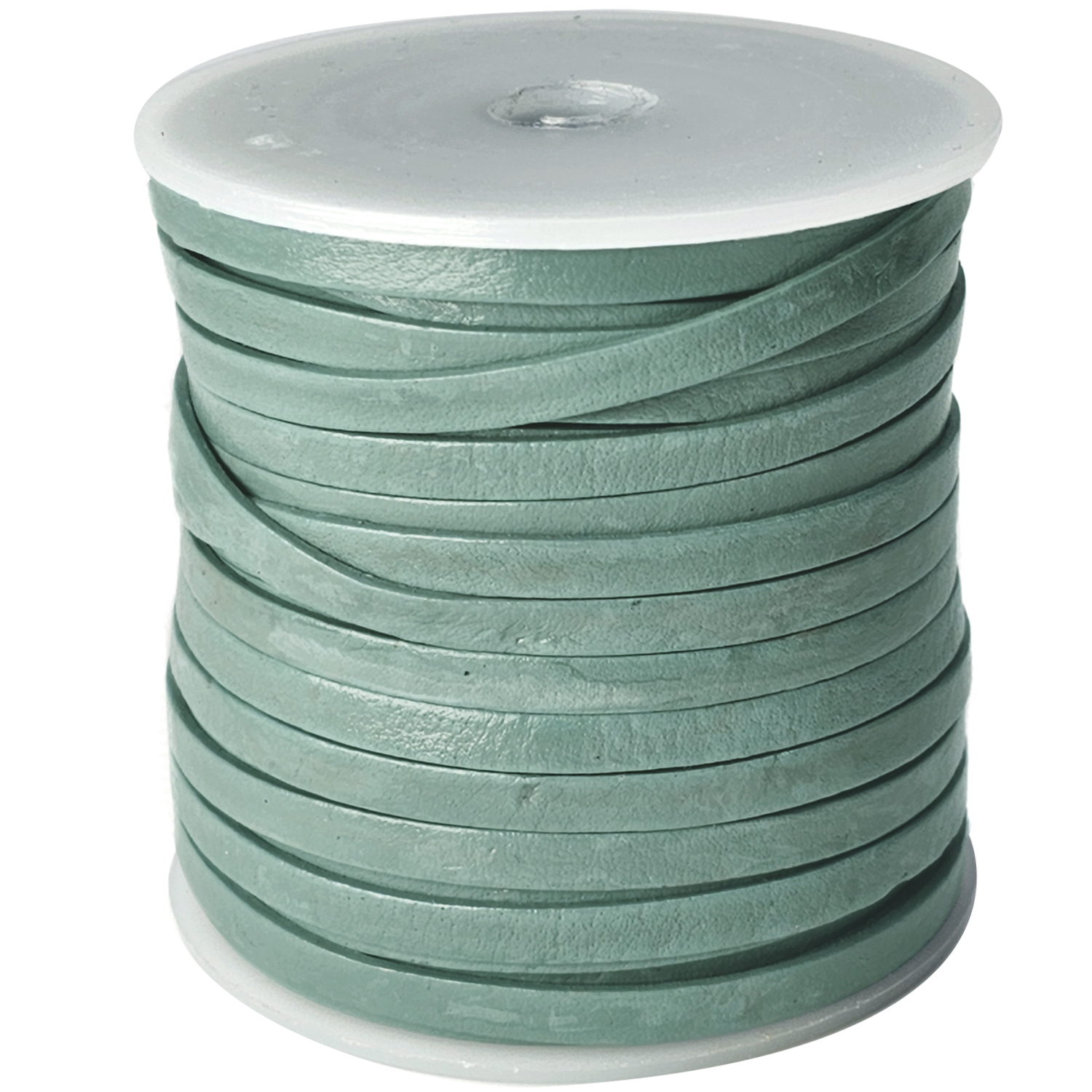 Lederband Flach 4 x 1 mm in Aqua - zum Basteln