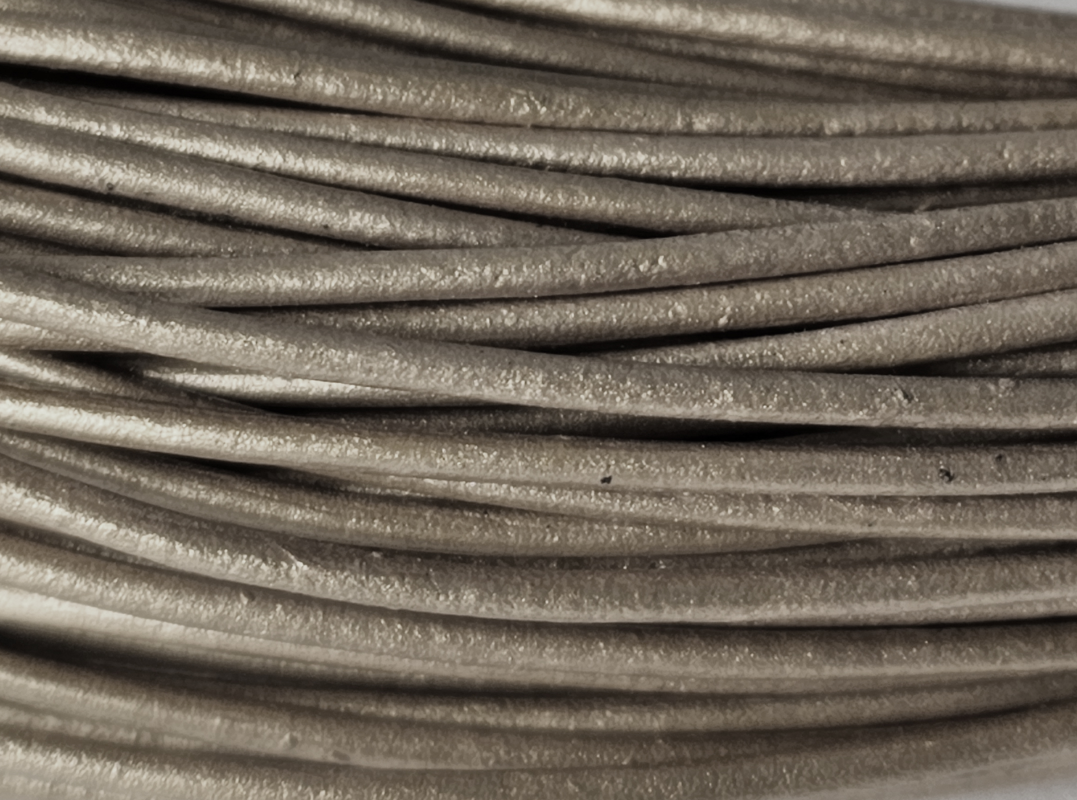 Lederschnur Rund 1,5 mm - Silber. Länge: 25 m