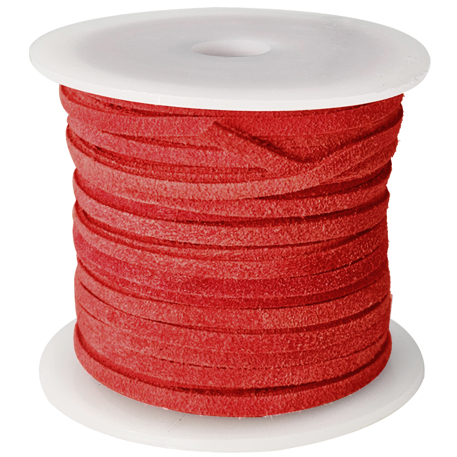 Wildlederband 3 mm - Velourlederband in Rot