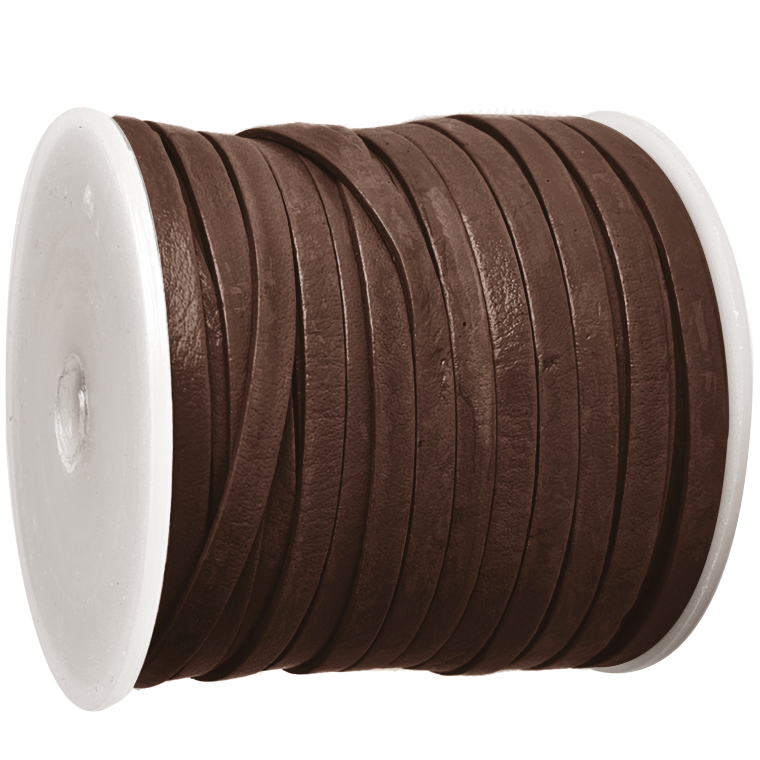 Lederband Flach 4 x 1 mm in Schokobraun- zum Basteln