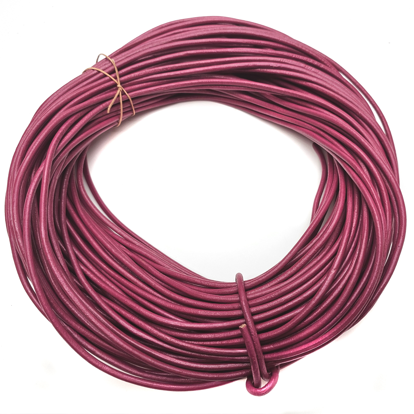 4 mm Lederschnur in Fuchsia, stabil, flexibel und strapazierfähig