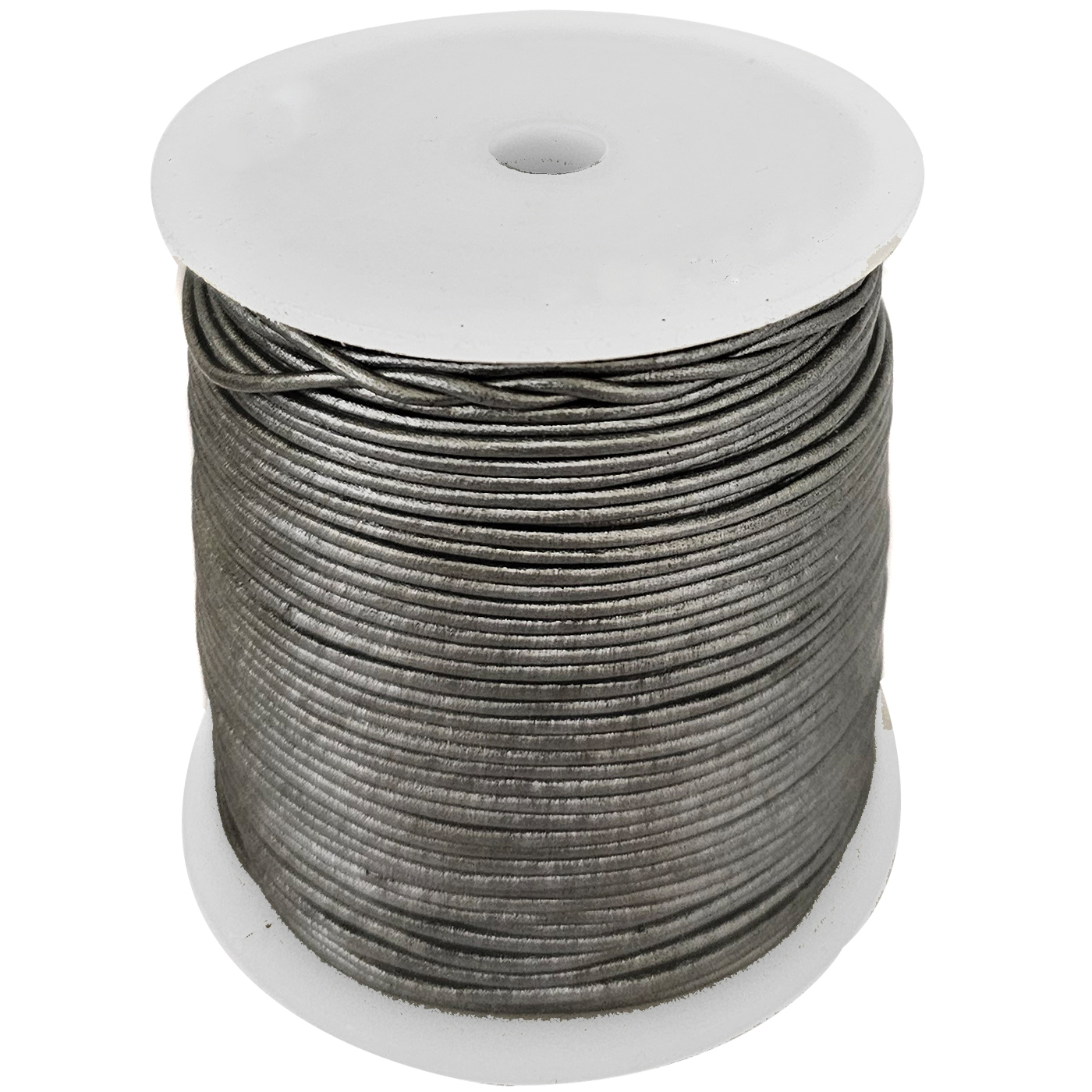 1 mm Echtlederschnur in Silber - vegetabil gegerbt - Lederschnur, Lederband für Schmuck und Flechtarbeiten