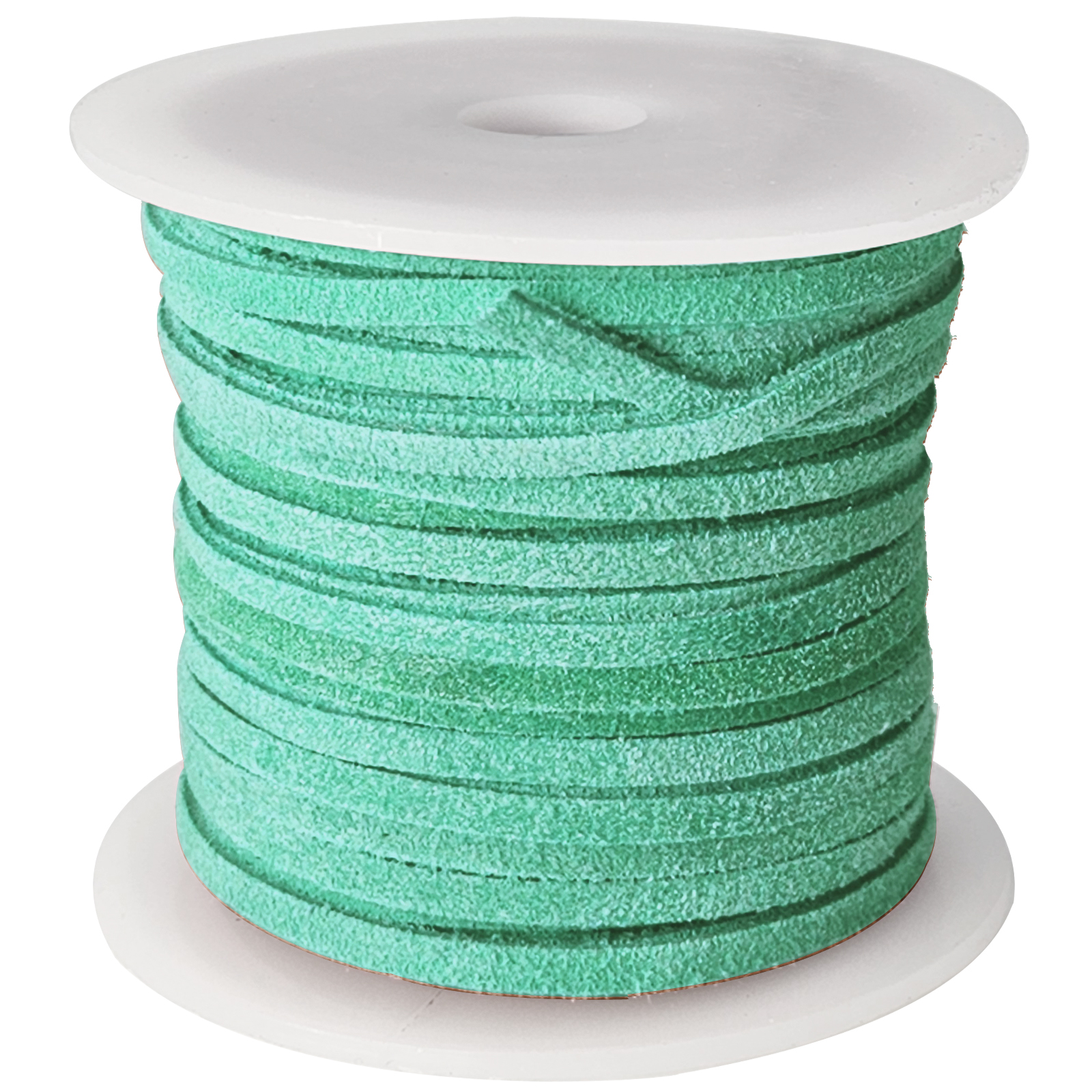 Wildlederband 3 mm - Velourlederband in Türkisgrün