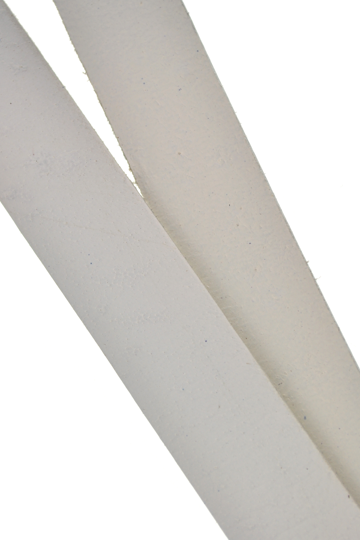 Lederband Flach. Länge: 1 m; Dicke: 2 mm - Weiß. Breite: 40 mm