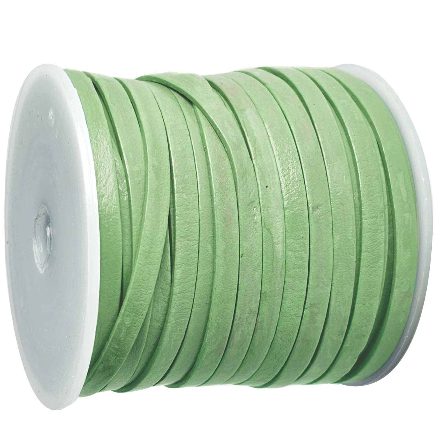 Lederband Flach 4 x 1 mm in Mintgrün - zum Basteln