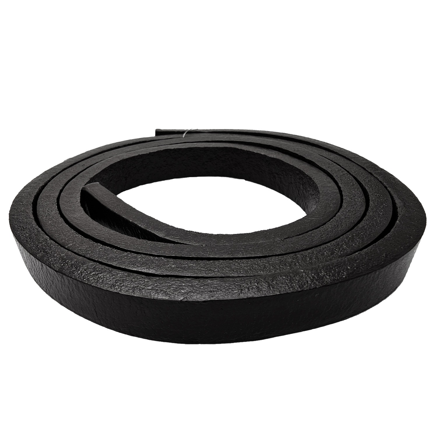 Lederband Flach | 12 mm x 6 mm | Länge: 1 Meter - Schwarz