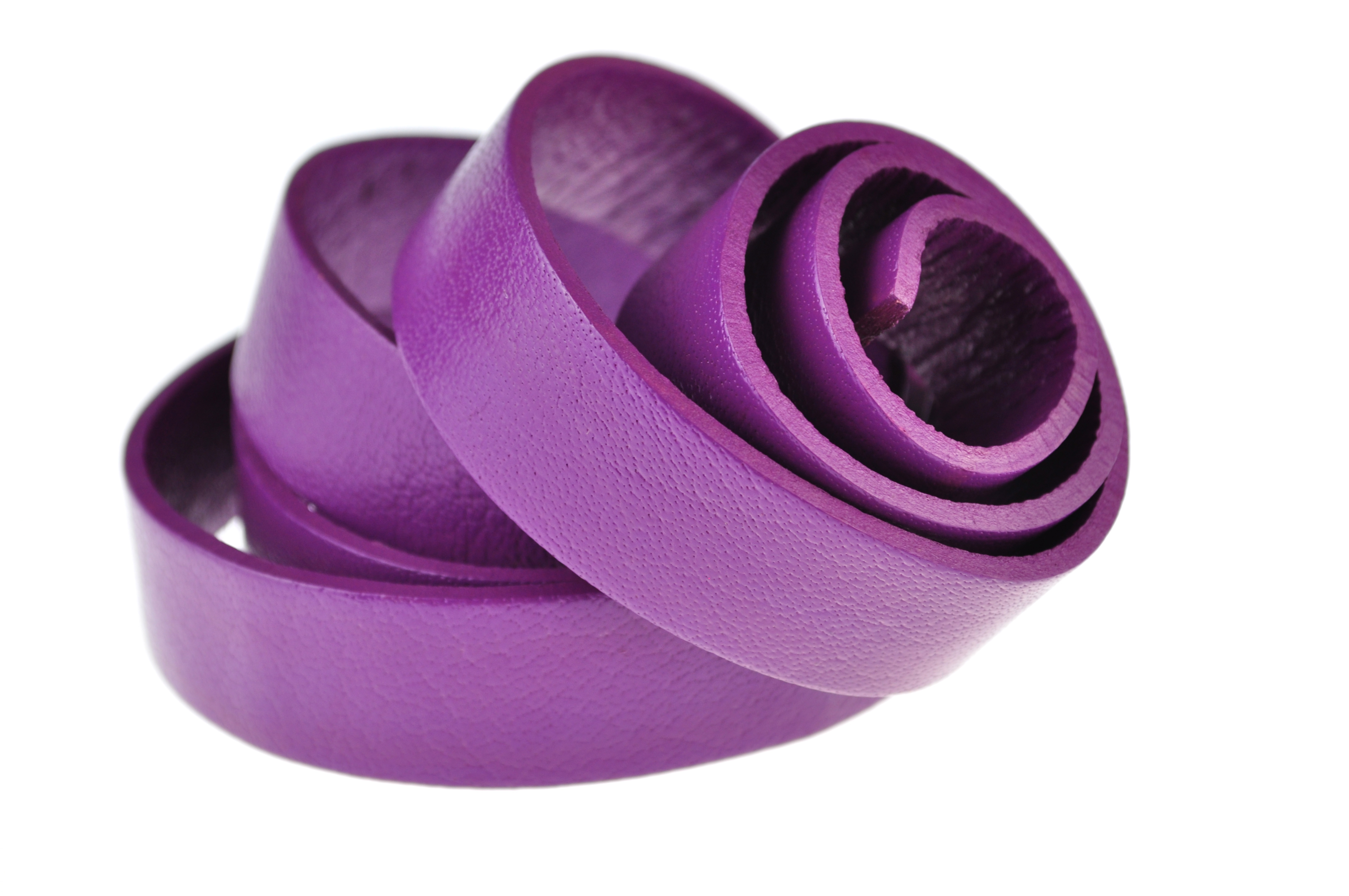 Lederband Flach. Länge: 1 m; Dicke: 2 mm - Lila. Breite: 40 mm