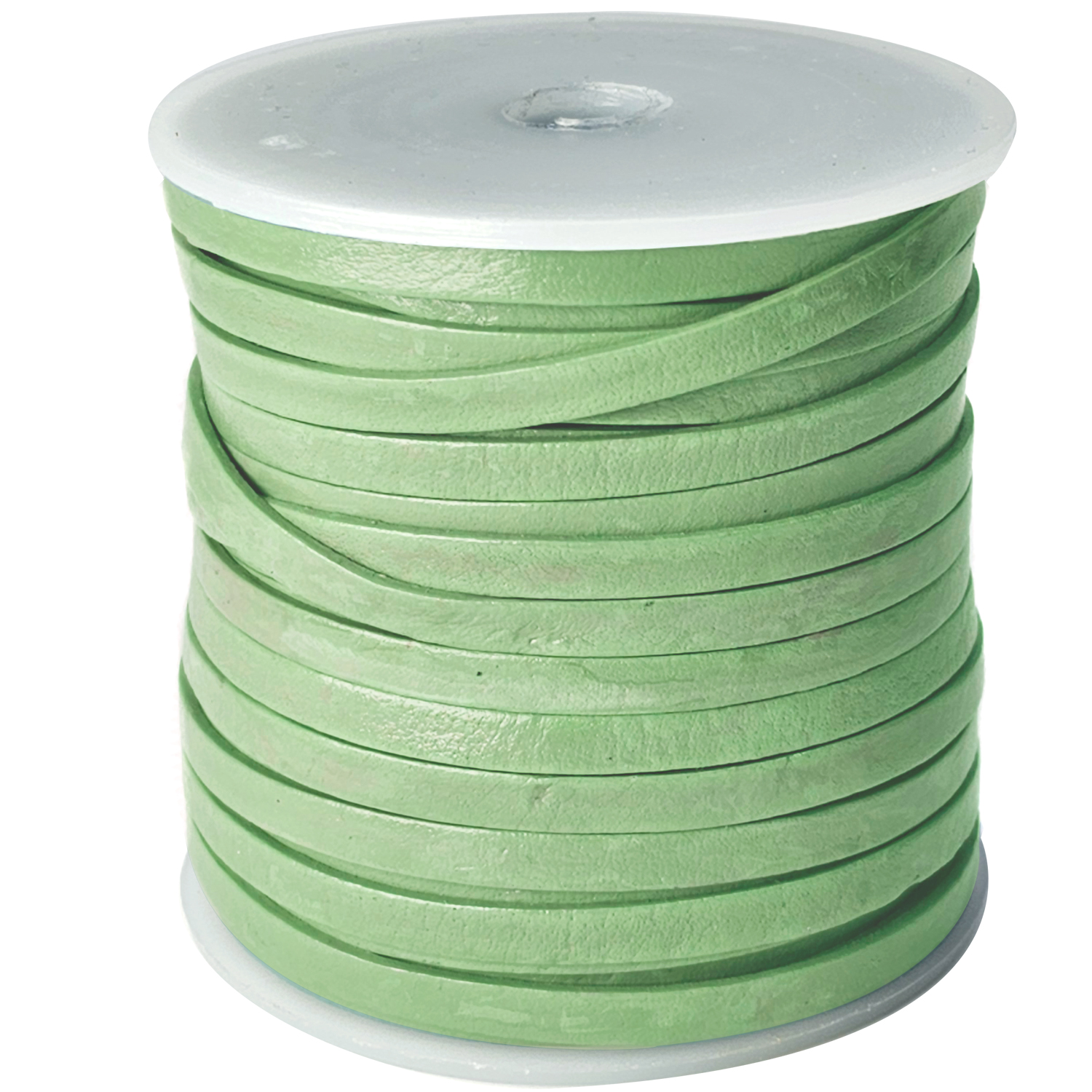 Lederband Flach 4 x 1 mm in Mintgrün - zum Basteln