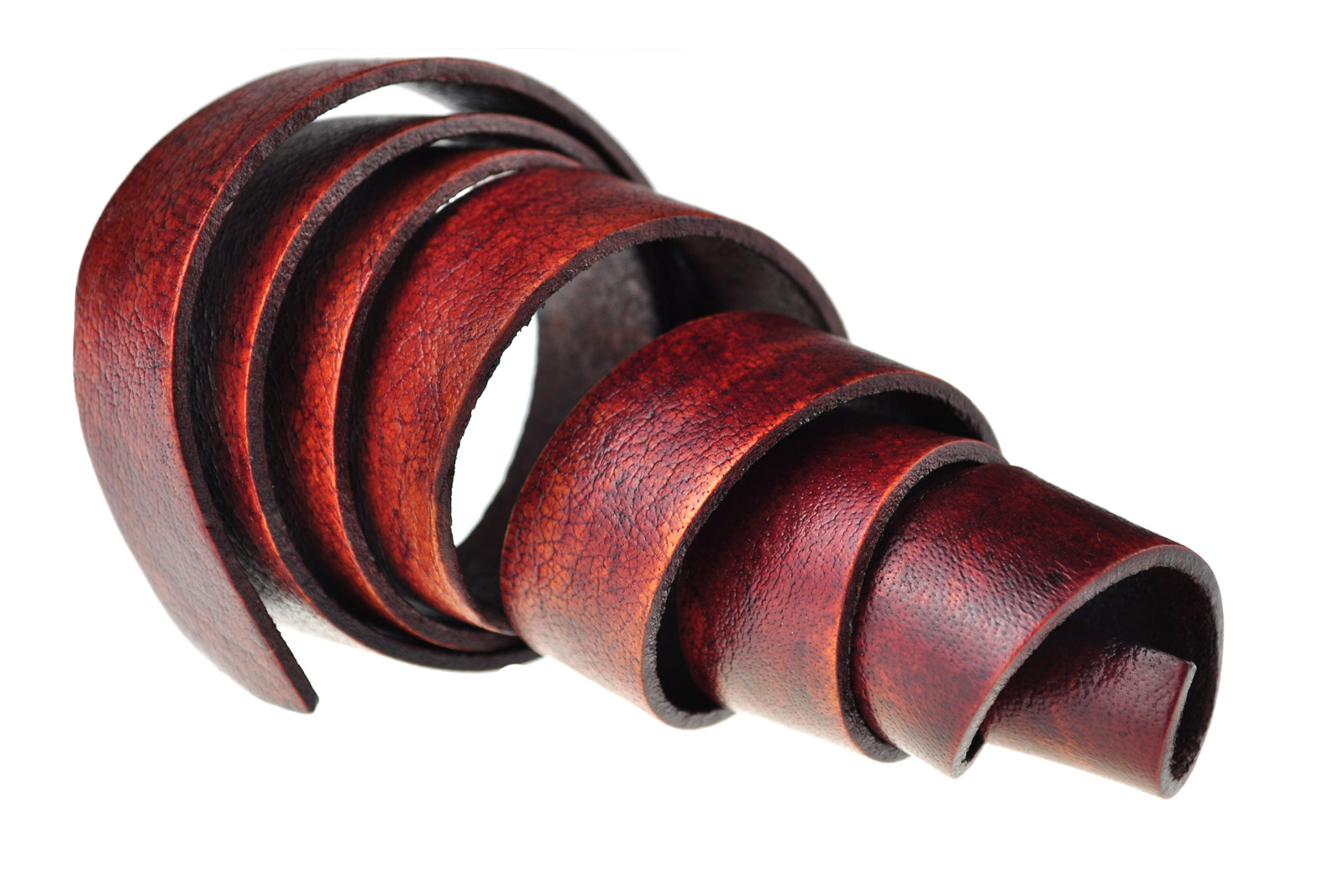 Lederband Flach. Länge: 1 m; Dicke: 2 mm - Antik Hellbraun. Breite: 40 mm