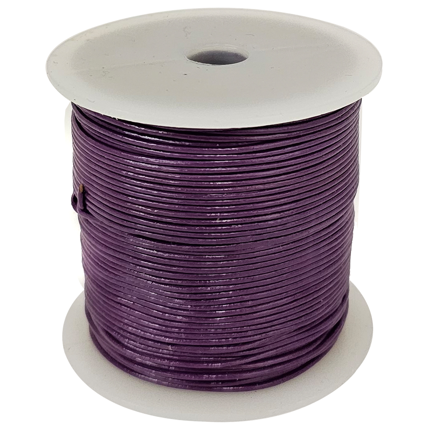Lederschnur Rund 1 mm - Lila. Länge: 20 m