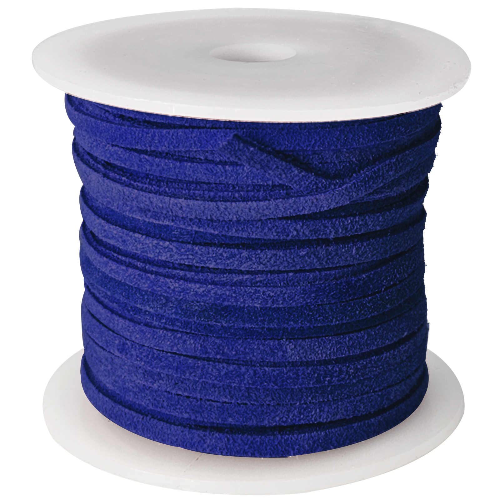 Lederband Flach Wild  3 mm x 1,5 mm - Blau. Länge: 25 m auf Rolle