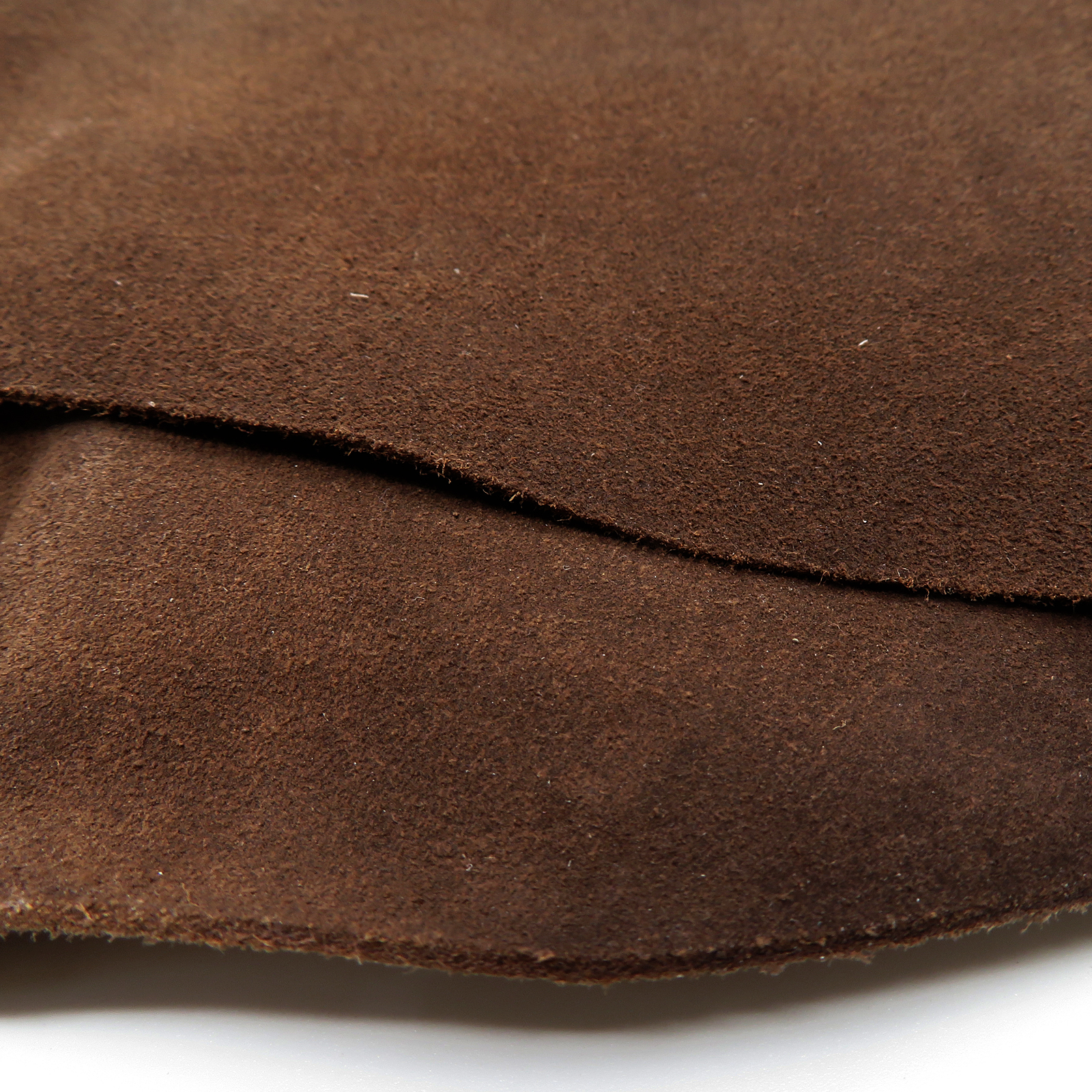 Lederst-ck-6-Braun_39_4 Lederhaut - Wildleder - echtes Velourleder - Braun. Größe: 0,56-0,60 m2