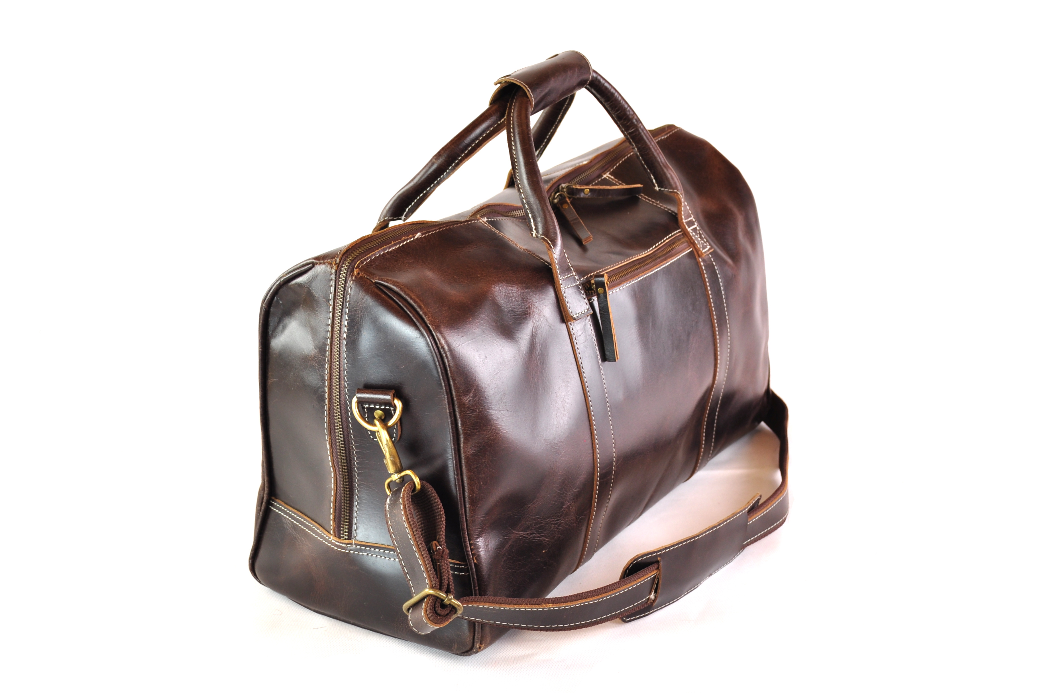 DSC_3740 Große Ledertasche | Reisetasche | Vintage | 52cm x 30cm x 18cm - Braun