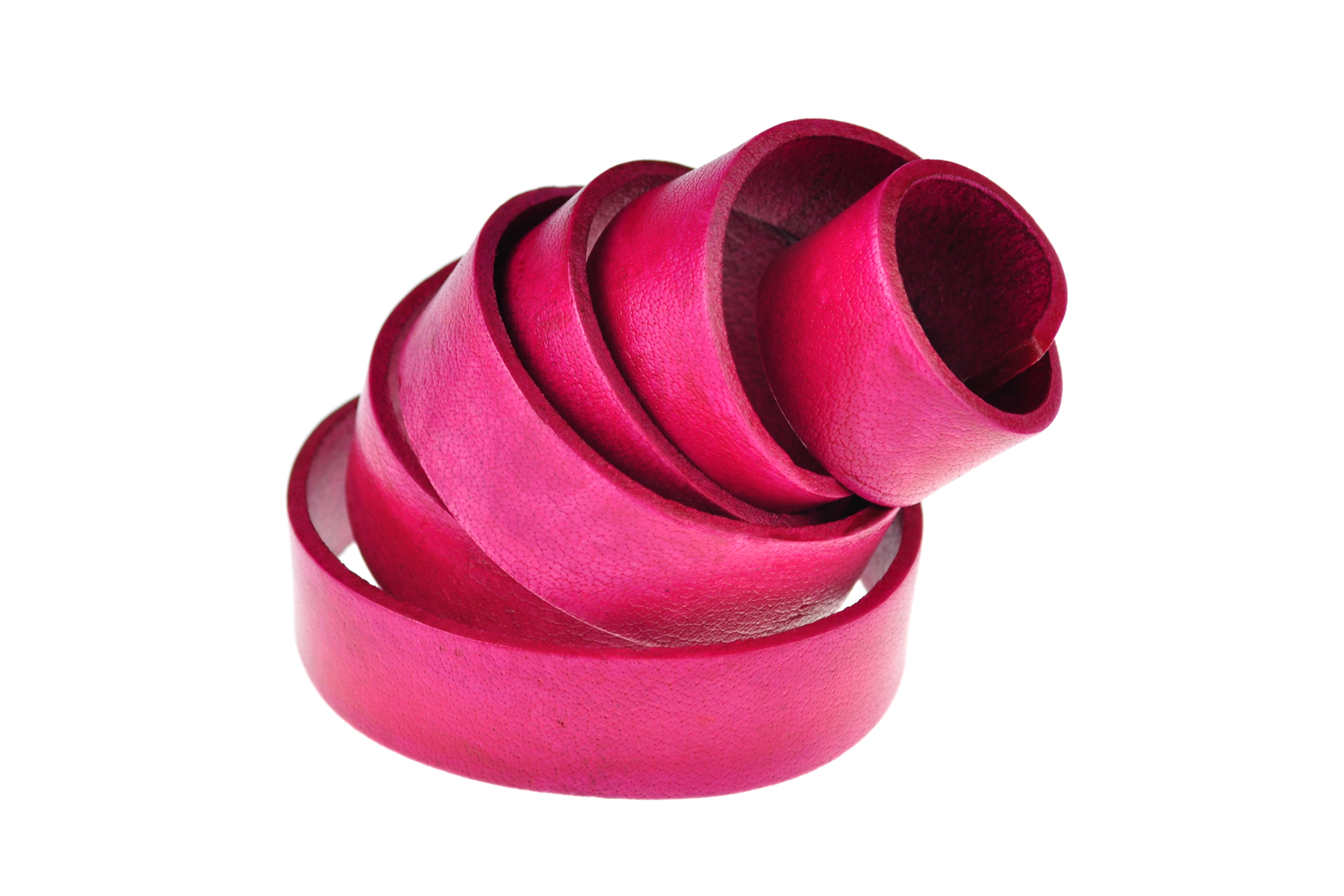 Lederband Flach. Länge: 1 m; Dicke: 2 mm - Antik Pink. Breite: 25 mm