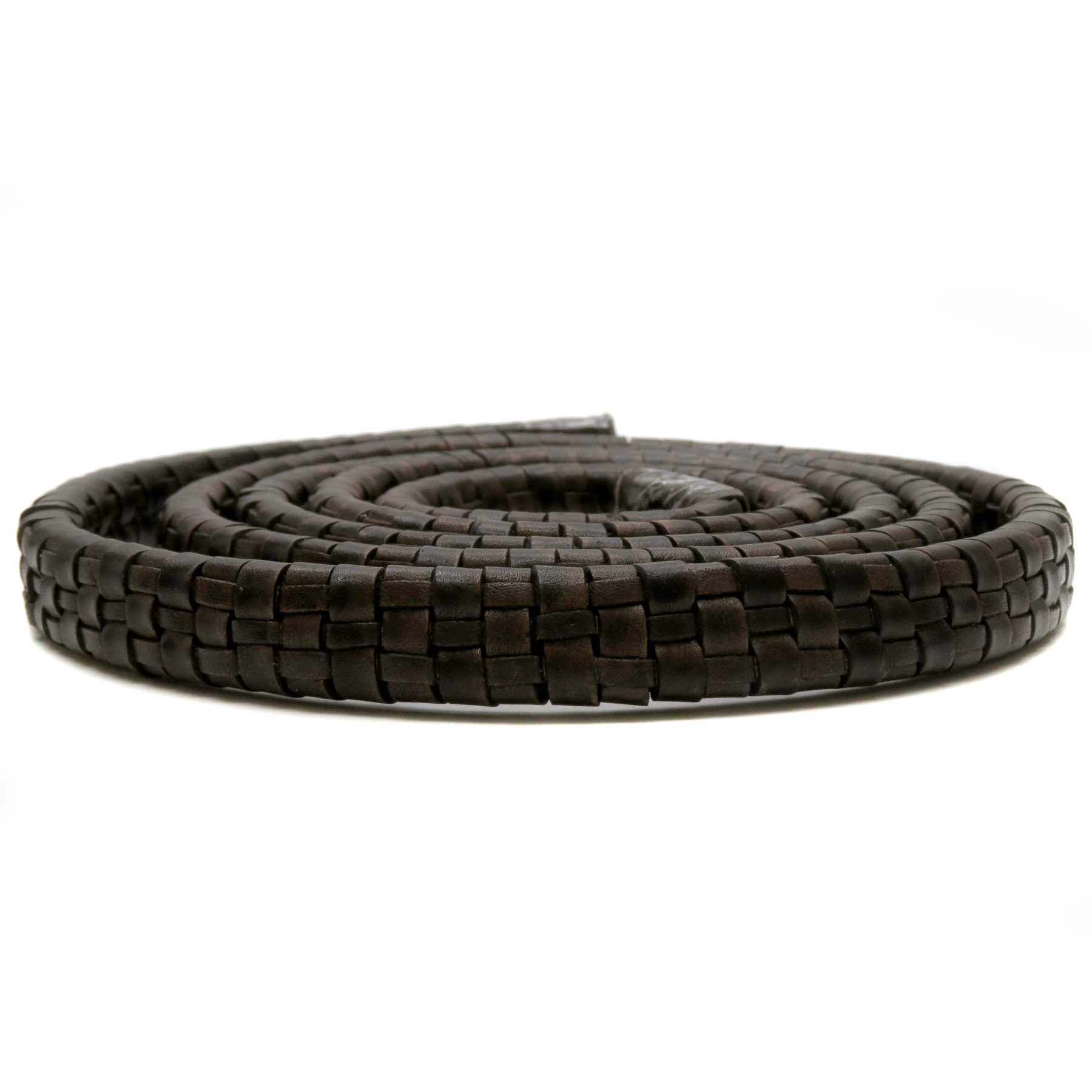 Oval geflochtenes Lederband - vegetabil gegerbt 1