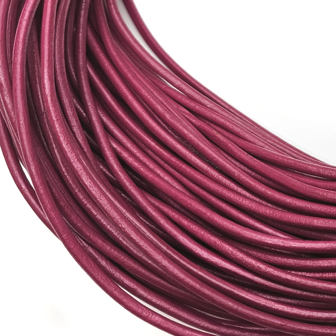 4 mm Lederschnur in Fuchsia, stabil, flexibel und strapazierfähig