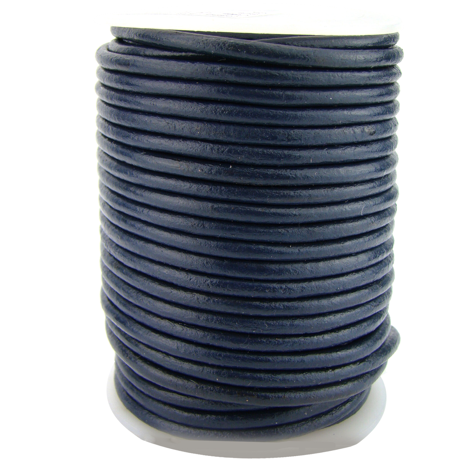 Lederschnur Rund 4 mm - Navy. Länge: 15 m