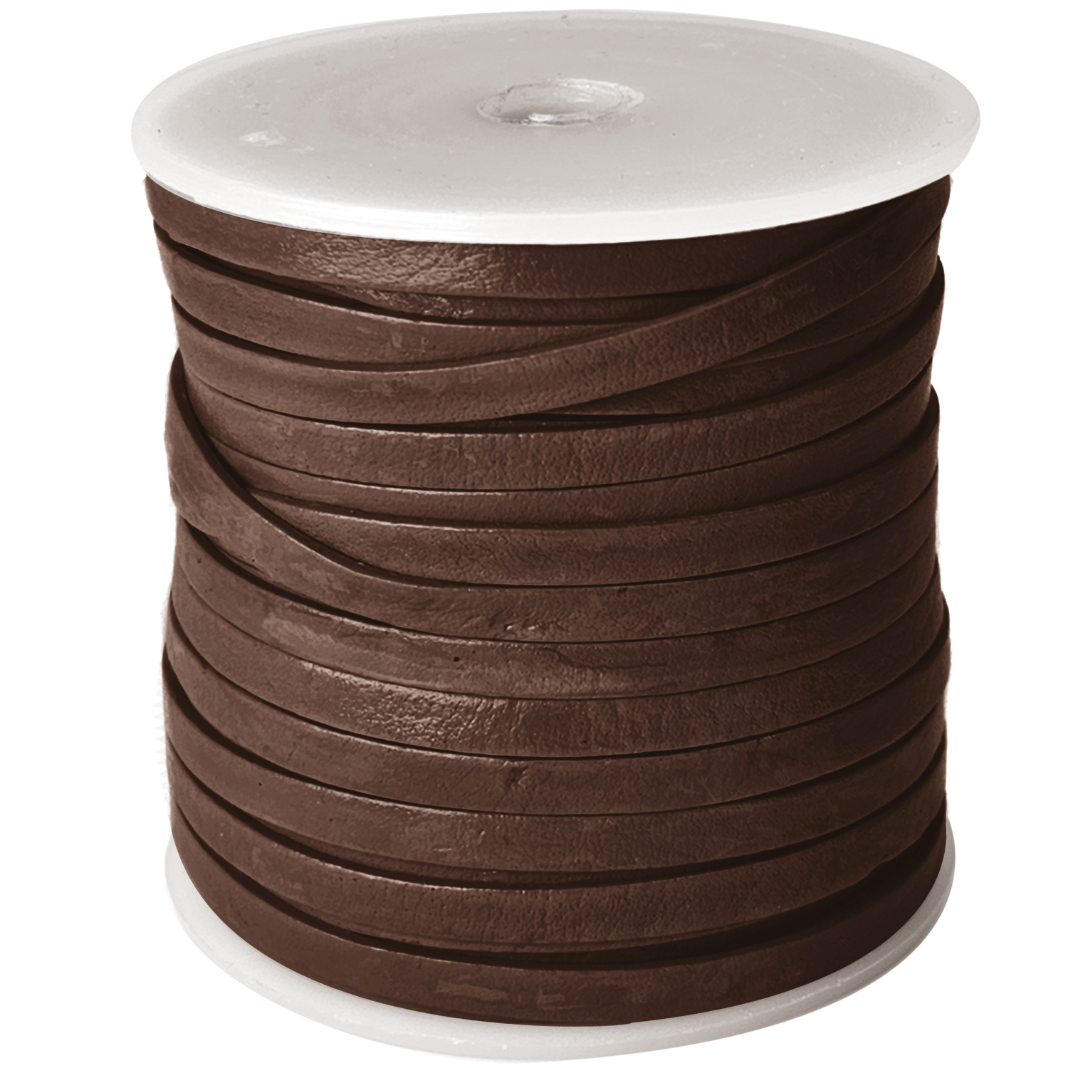 Lederband Flach 4 x 1 mm in Schokobraun- zum Basteln