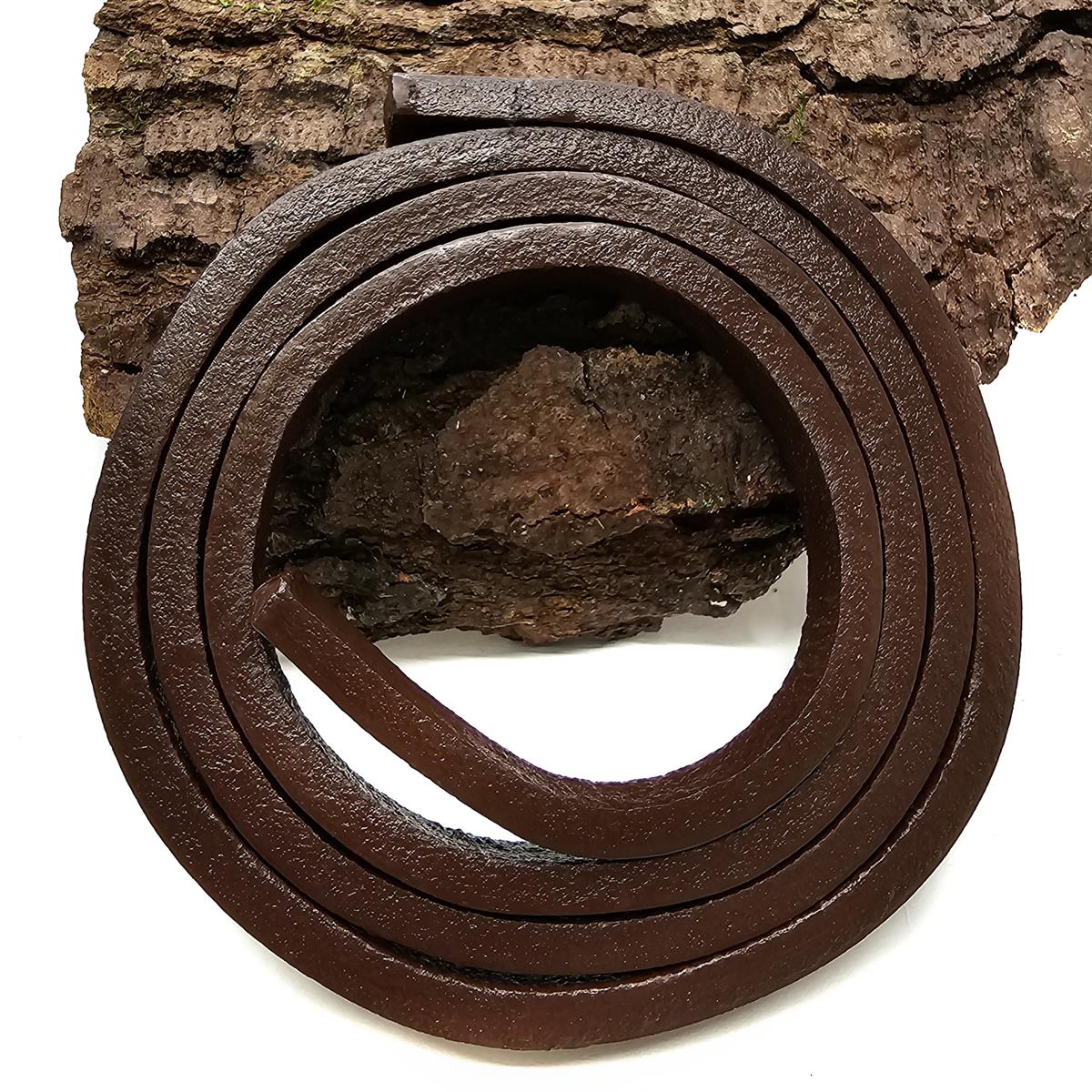 Lederband Flach | 12 mm x 6 mm | Länge: 1 Meter - Braun