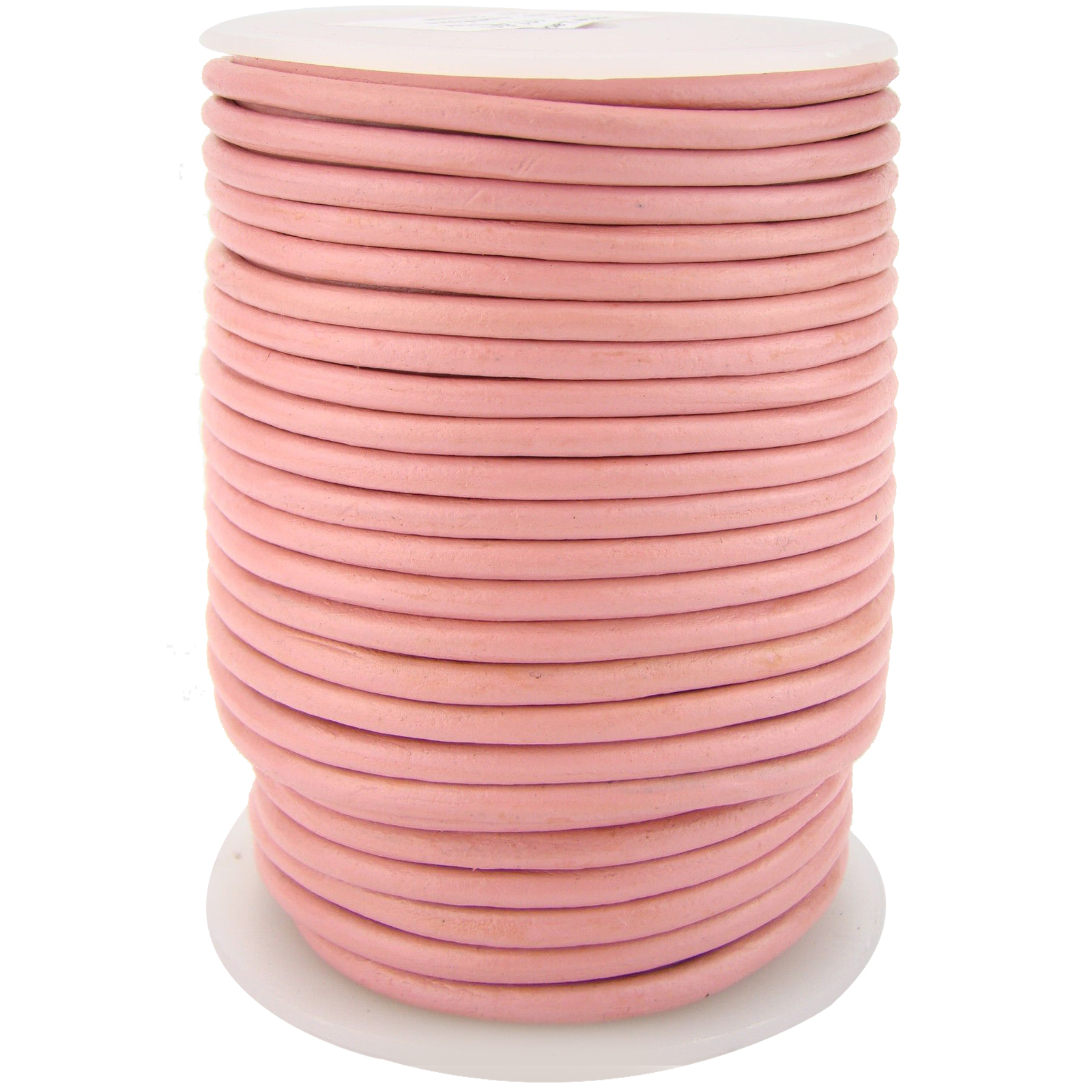 Lederschnur Rund 4 mm - Rosa. Länge: 3 m