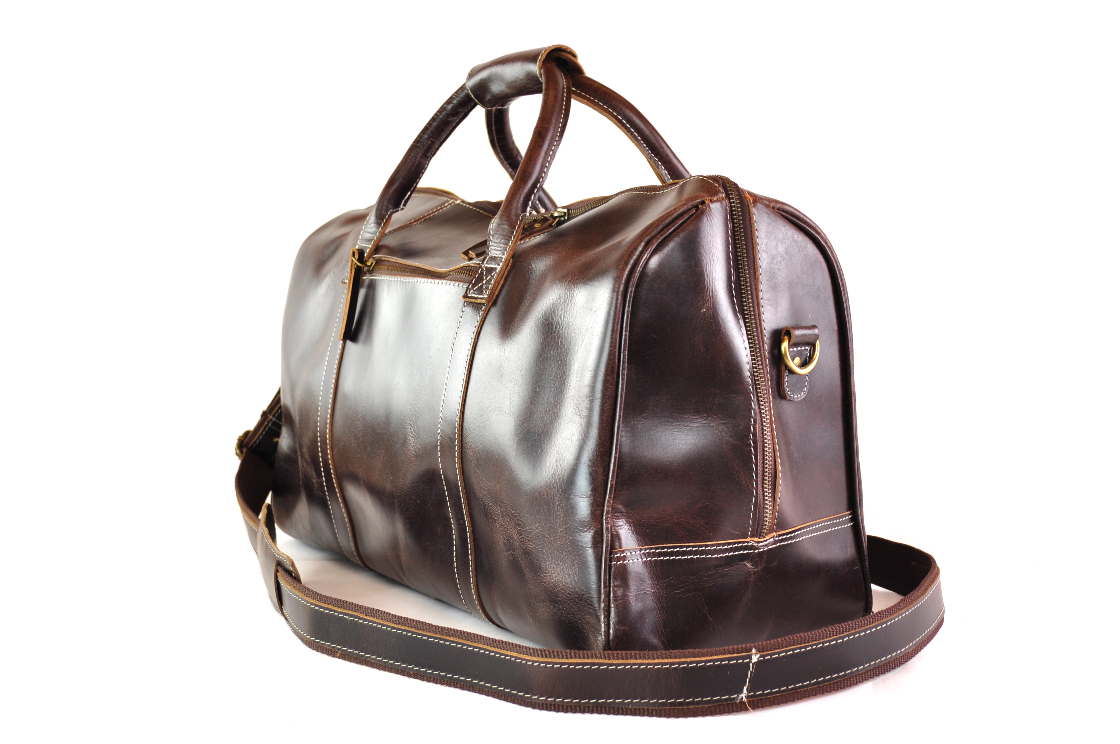 DSC_3737 Große Ledertasche | Reisetasche | Vintage | 52cm x 30cm x 18cm - Braun