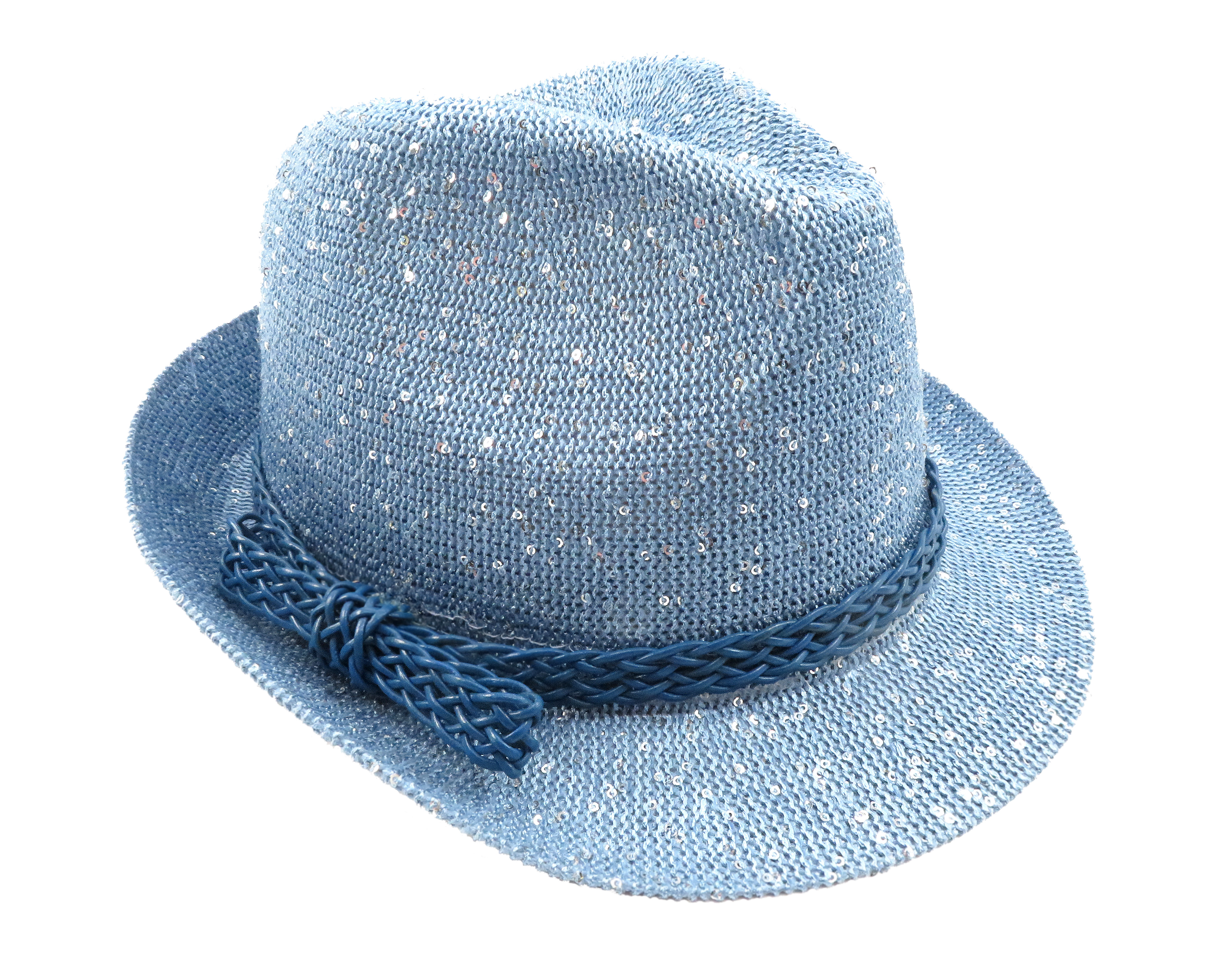 Lederband geflochten Flach 15 mm, Dicke: ca. 2,5 mm, Länge: 1 m. Blau