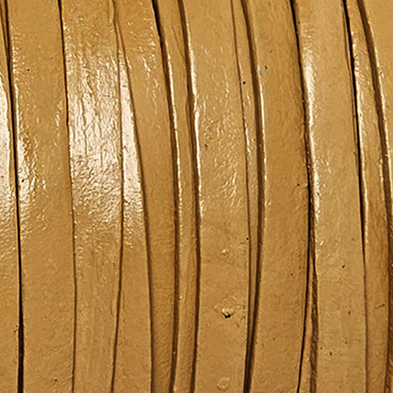 Lederband Flach 3 x 1 mm - Curry. Länge: 15 m