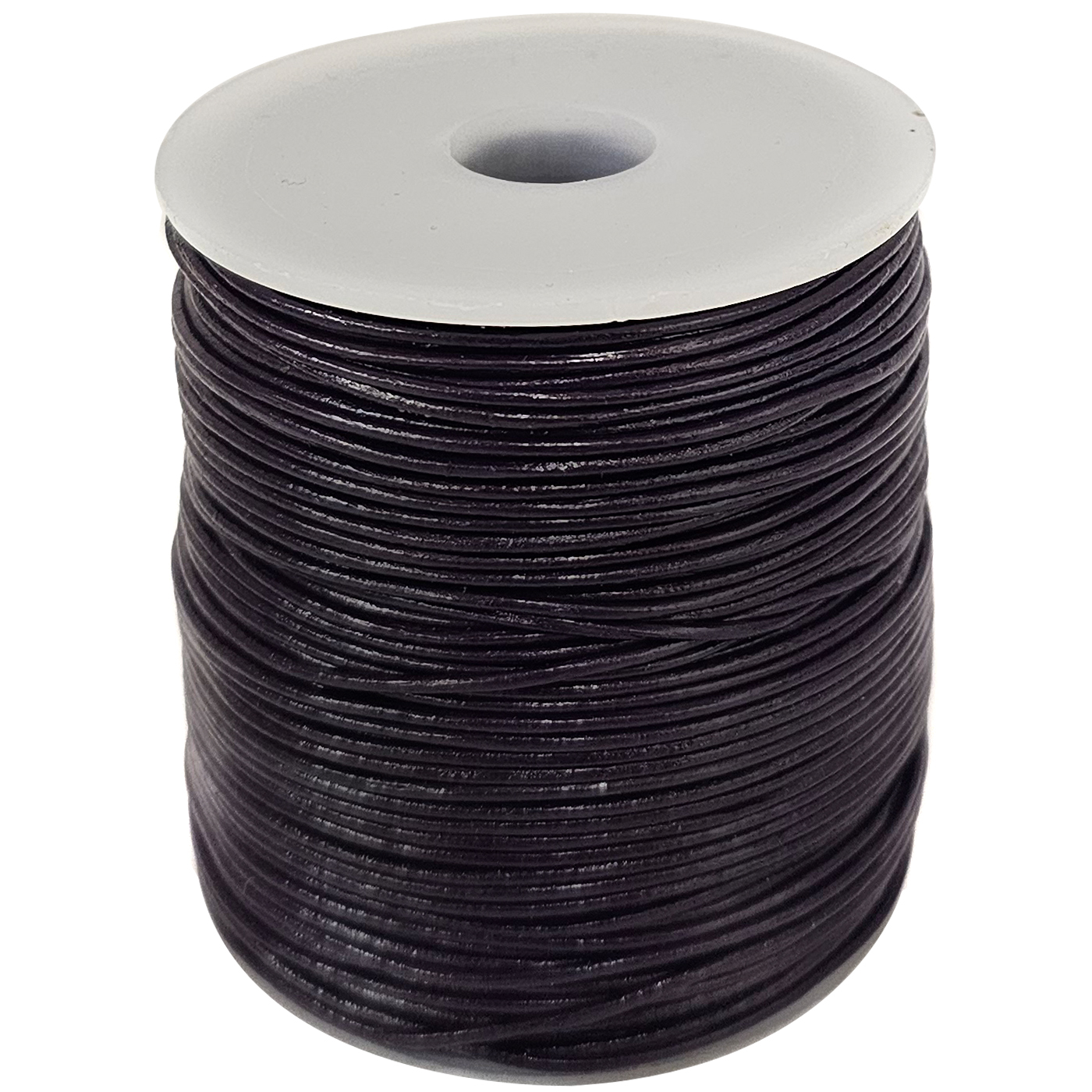 Lederschnur 1 mm in Aubergine - 100% Leder - vegetabil gegerbt
